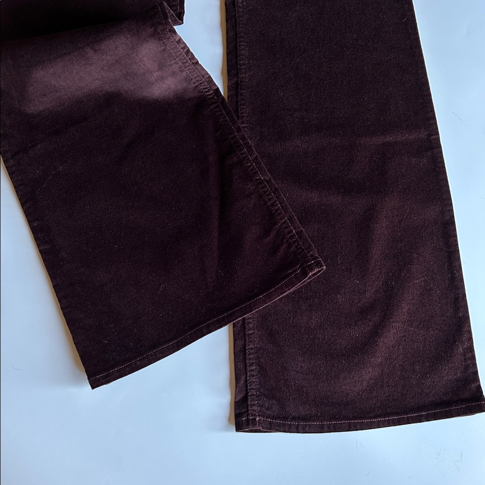 Old Navy Plum Velvet Higher High-Rise Flare Jeans Secret-Smooth Pockets Purple - Picture 9 of 14